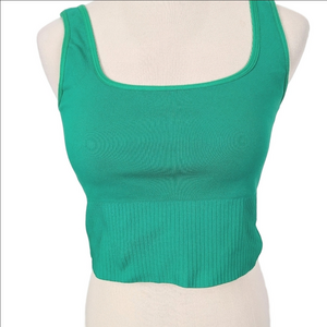 H&M Crop Top Kelly Green Medium Sports Bra Longline